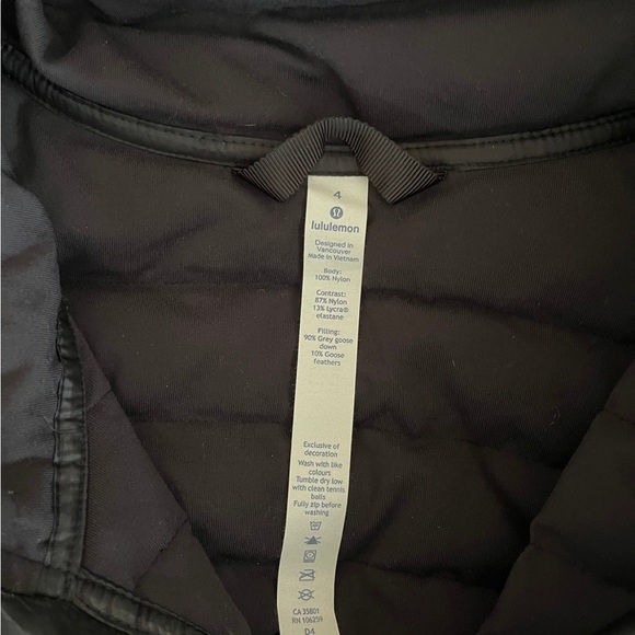 {Lululemon} Down For A Run Pullover II Jacket in Black - Women’s 4 - Picture 10 of 11